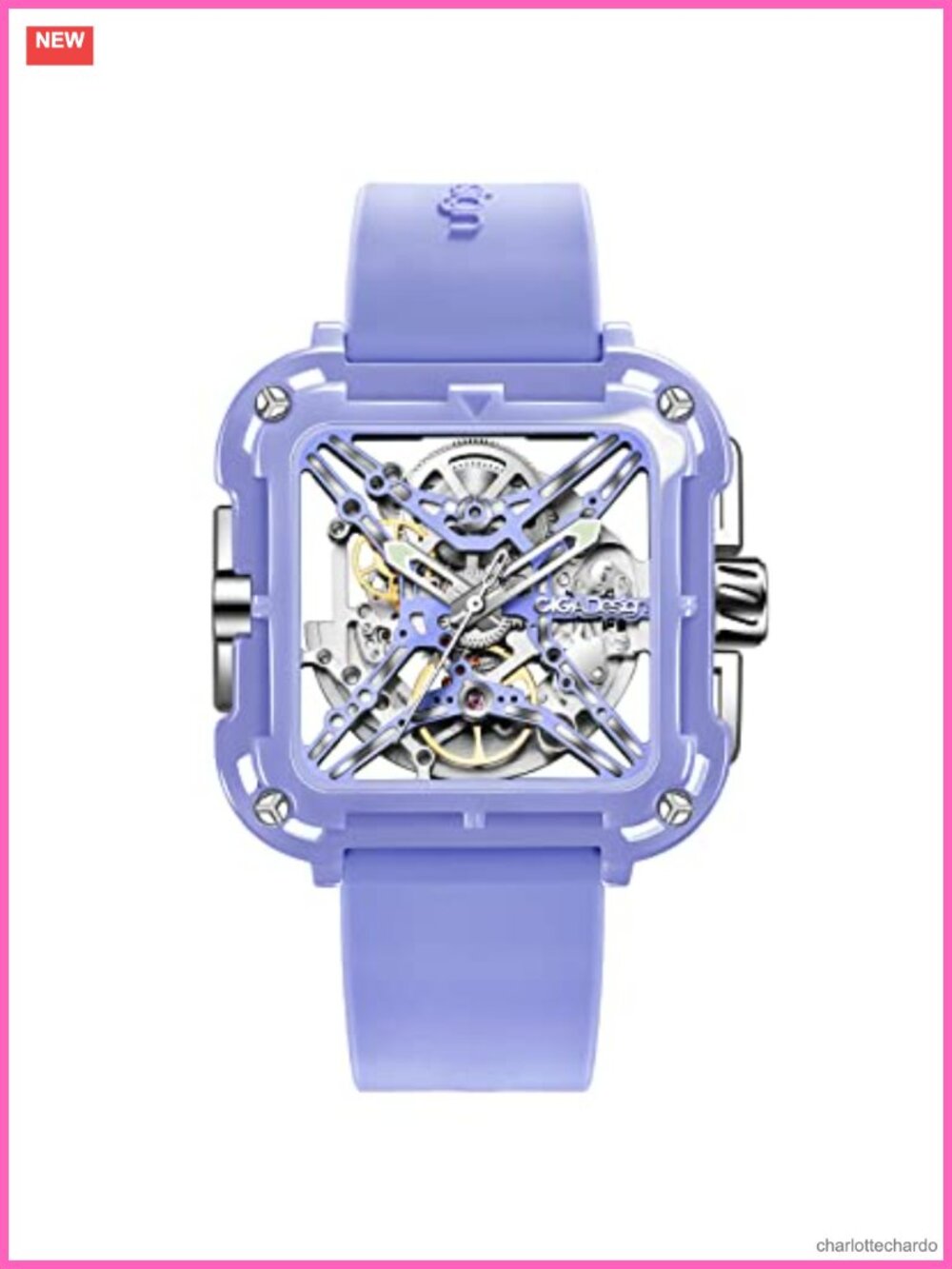 CIGA Design X Series Machina Automatic Skeleton Watch Sapphire Crystal Silicone